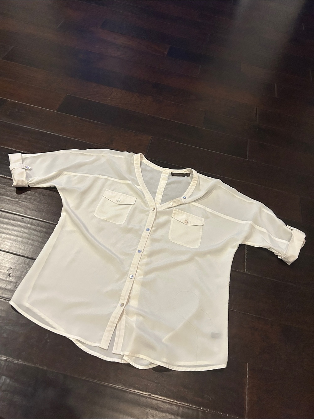 The Limited Cream Button-Front Girls' Blouse